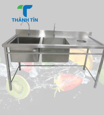 CHẬU RỬA 1, 2, 3 HỘC CÓ LỖ XẢ RÁC