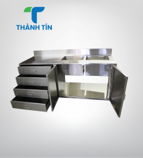 TỦ CHẬU INOX CÓ HỘC KÉO PHÒNG SẠCH