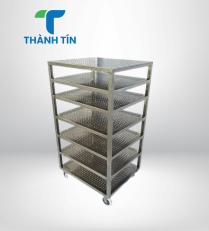 KỆ INOX ĐỤC LỖ DI ĐỘNG PHÒNG SẠCH