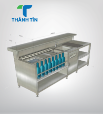 QUẦY PHA CHẾ INOX CÓ KỆ RA MÓN