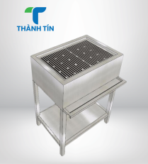 LÒ NƯỚNG THAN CỦI ỐP GẠCH CHỊU NHIỆT CÓ KỆ PHẲNG DƯỚI