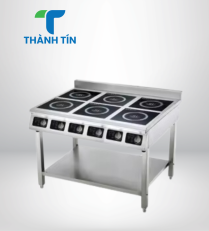 BẾP ĐIỆN TỪ 6 HỌNG CÓ KỆ PHẲNG DƯỚI