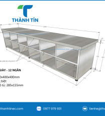 KỆ NGỒI THAY GIÀY INOX - 12 NGĂN