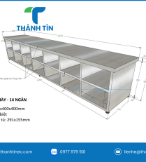 KỆ NGỒI THAY GIÀY INOX - 14 NGĂN