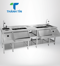 QUẦY PHA CHẾ 2 THÙNG ĐÁ, 2 CHẬU RỬA