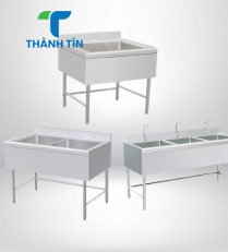 CHẬU RỬA INOX 1, 2, 3 HỘC, ỐP CHE 3 MẶT