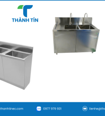CHẬU RỬA INOX 2 HỘC PHÒNG SẠCH
