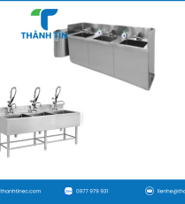 CHẬU RỬA INOX  3 HỘC PHÒNG SẠCH