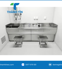 CHẬU RỬA INOX PHÒNG SẠCH TÍCH HỢP BÀN THAO TÁC
