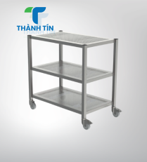 KỆ ĐỤC LỖ 3 TẦNG INOX DI ĐỘNG