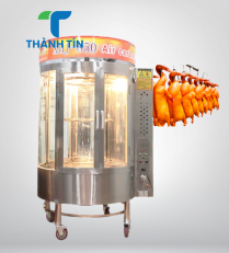 LÒ QUAY VỊT KÍNH 850 TỰ XOAY DÙNG THAN 