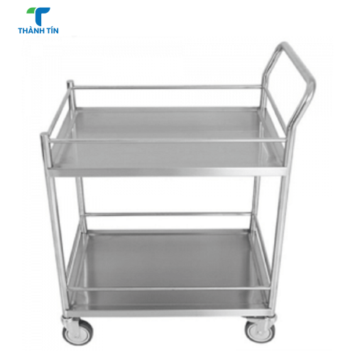 XE ĐẨY INOX 2 TẦNG