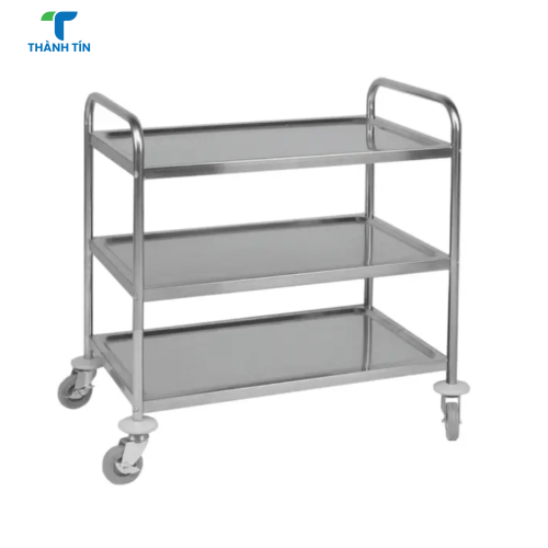XE ĐẨY INOX 3 TẦNG
