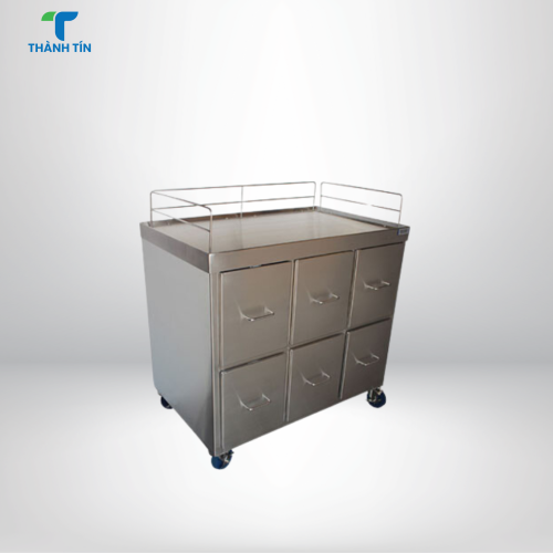 TỦ INOX PHÒNG SẠCH CÓ HỘC KÉO DI ĐỘNG