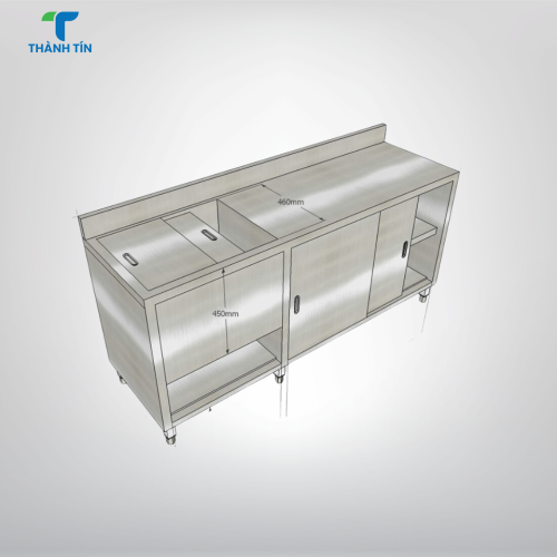 QUẦY THÙNG ĐÁ INOX 