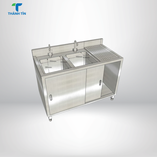 QUẦY CHẬU RỬA ĐÔI INOX