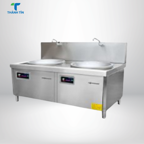 BẾP ĐIỆN TỪ ĐÔI CHẢO LÕM INOX