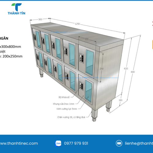 TỦ LOCKER INOX - 10 NGĂN 