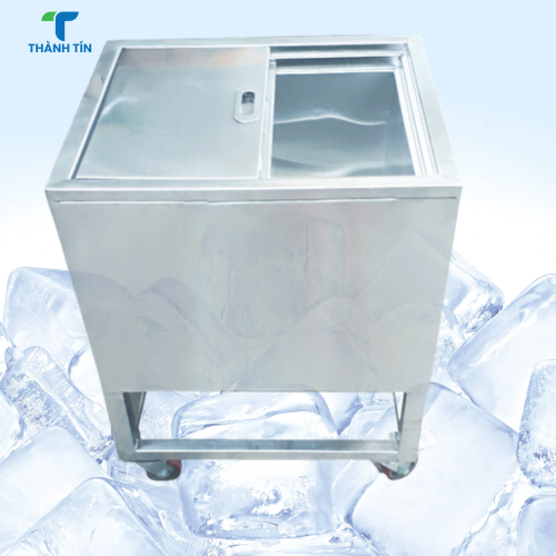 THÙNG ĐÁ INOX CÓ BÁNH XE