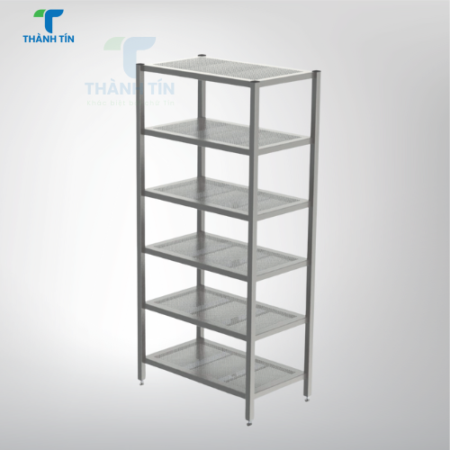 KỆ ĐỤC LỖ 6 TẦNG INOX