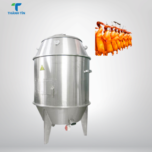 LÒ QUAY VỊT 60 INOX (6 – 8 CON) DÙNG THAN