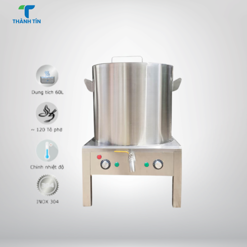 NỒI NẤU NƯỚC LÈO 60 LÍT DÙNG ĐIỆN
