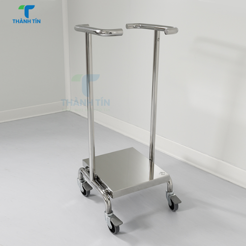 XE INOX ĐỂ TÚI RÁC PHÒNG SẠCH DI ĐỘNG